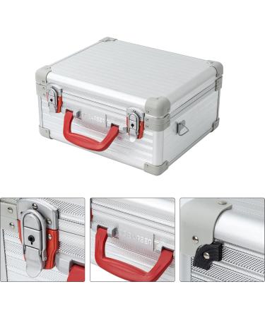 Professional Barber Case & Stylist Tool Box Organizer | Traveling Suitcase with Clippers Tray Storage for Shears Combs & Hairdresser Supplies - Silver Stripe - Buy Online on GoSupps.com
