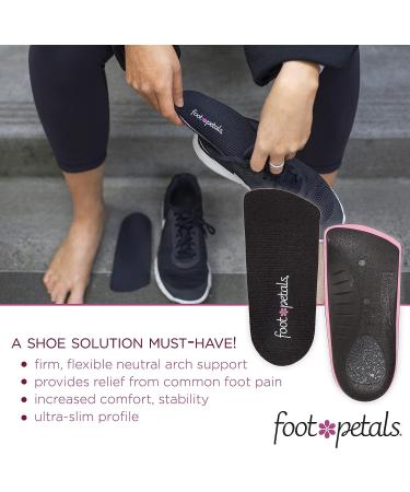 Foot Petals Plantar Fasciitis Insole - Arch Support for Women | PowerStep Black Small (Women's 7-8.5) - Buy Online on GoSupps.com