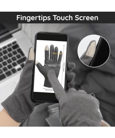 Segbeauty Touchscreen Cotton Gloves for Women - Hand Moisturizing & Non-Slip - 6 Pairs Gray Lotion Gloves for Dry Hands - Buy Online on GoSupps.com