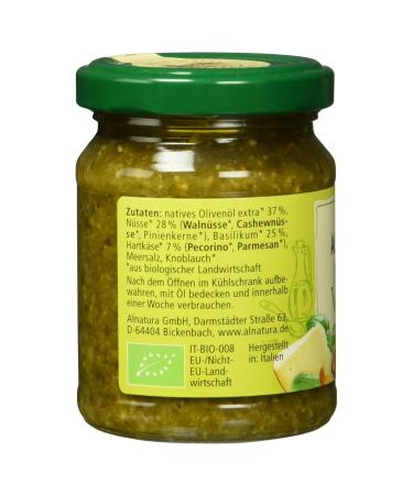 Alnatura Organic Pesto Verde - 6 Pack (6 x 120g) | Premium Cheese Pesto for International Shipping - Buy Online on GoSupps.com