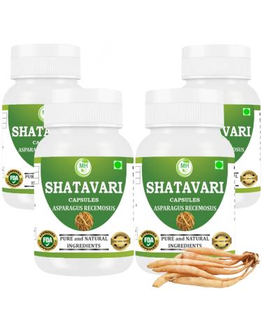 Morsan Healthcare Shatavari Capsules 500 mg | Asparagus Racemosus Extract | 60 Vegan Capsules |Pack of 4 | Natural Ayurvedic Herbal Supplement for Women | Plant-Based Formula for Daily Wellness