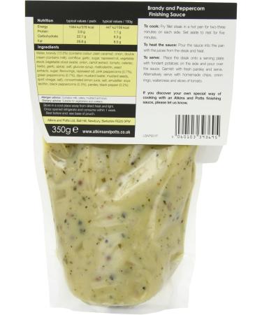  Atkins & Potts Atkins and Potts Brandy and Three Peppercorn Finishing Sauce 350g (Pack of 6) - Buy Online on GoSupps.com