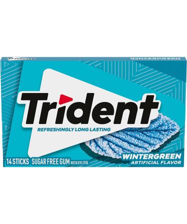 Trident Wintergreen Sugar Free Chewing Gum with Xylitol 14 Sticks 39 g - Buy Online on GoSupps.com