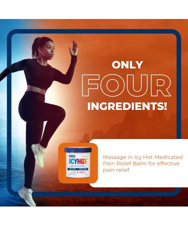 Icy Hot Medicated Pain Relief Balm Relieves Minor Aches and Pains of Muscles and Joints Associated with Arthritis Backache Strains and Sprains Menthol 7.6% Methyl Salicylate 29% 99.2g Jar - Buy Online on GoSupps.com