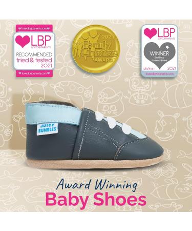Soft Sole Leather Toddler Shoes for Baby Girl Boy 2-3 Years - Grey Baby Walking Trainers - Buy Online on GoSupps.com