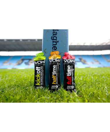 Vow Kick Off x 12 60g Energy Gels with 75mg Caffeine 22g Carbohydrates Apple Flavour Informed Sports Approved Carb Gel Sports Gel Cycling Running Soccer Rugby Football Supplements - Buy Online on GoSupps.com