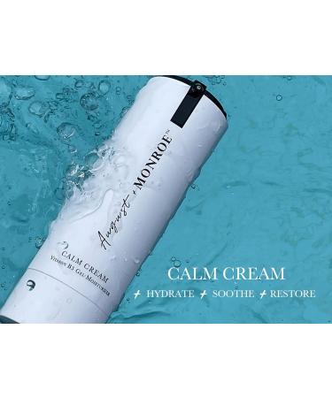 August Monroe Calm Cream - Vegan Face Moisturizer with Vitamin B3 Hyaluronic Acid & Niacinamide for All Skin Types | Hydrate Soothe & Restore (30ml - Buy Online on GoSupps.com