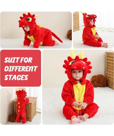 COOKY.D Unisex Winter Hooded Romper Jumpsuit for Babies 2-36 Months - Dragon Design - Buy Online on GoSupps.com