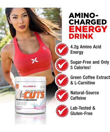 ALLMAX Nutrition ACUTS Amino-Charged Energy Drink Blue Raspberry 7.4 oz (210 g) - Buy Online on GoSupps.com