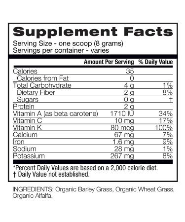 Organic Amazing Grass Trio: Barley, Wheat & Alfalfa Powder â€“ 8.5 oz (240g) for Optimal Nutrition - Buy Online on GoSupps.com