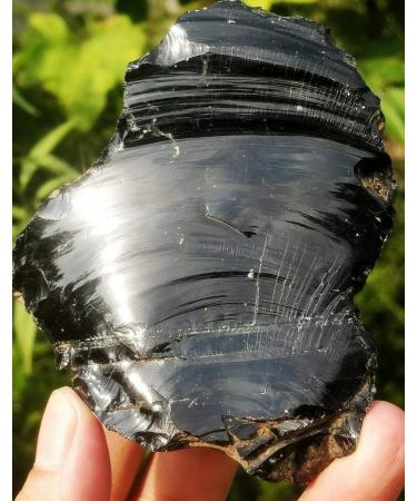 Natural Crystal Rough 1pcs Obsidian Crystal Stone Natural Rough Mineral Specimen 200g - Buy Online on GoSupps.com
