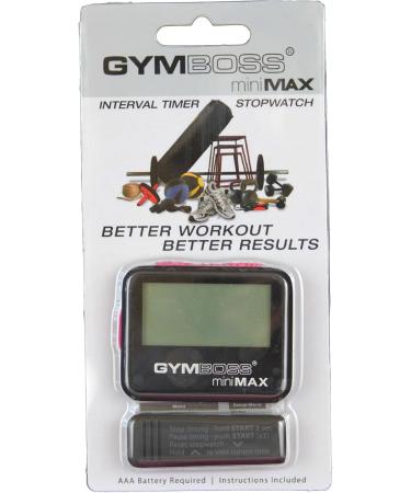 Gymboss Minimax Interval Timer & Stopwatch - Black-Pink | Perfect for Workouts International Shipping Available - Buy Online on GoSupps.com