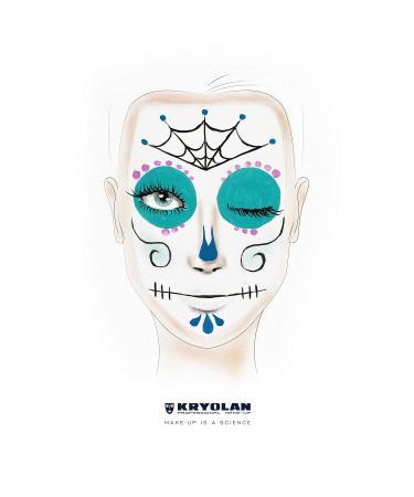 Kryolan Pintura Water Color 25ml - Washable Blue Vegan Perfume & Paraben-Free - Ideal for Kids Parties Carnival & Halloween - Buy Online on GoSupps.com