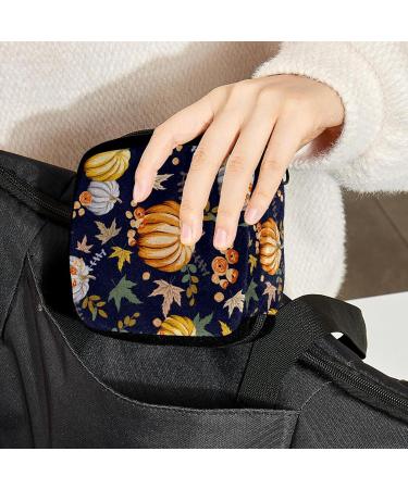 GIAPB Period Bag Sanitary Napkin Storage Bag Pad Holder for Period Makeup Pouch Autumn Orange Pumpkins Color1320 - Buy Online on GoSupps.com