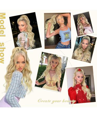 Aikaa Curls Cord Strap Ponytail Extension - Wavy Curly 60cm Synthetic Hair (613# Blonde) for Women - Shop Internationally - Buy Online on GoSupps.com