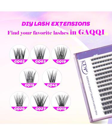 Buy GAQQI GQ03 Lash Clusters - 168PCS C Curl 12MM False Eyelashes for DIY Extensions | Natural Wispy Look - Buy Online on GoSupps.com
