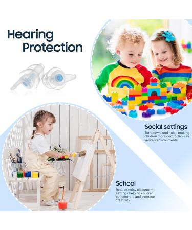 Kids Earplugs (6-12 yrs) - 25dB Hearing Protection for Flying Concerts & Sleep - Noise Sensitivity Ear Plugs for Small Ear Canals - Buy Online on GoSupps.com