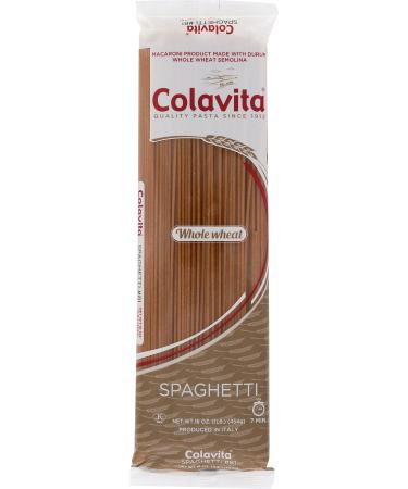 Colavita Whole Wheat Spaghetti Pasta, 16 Oz (Pack of 20)