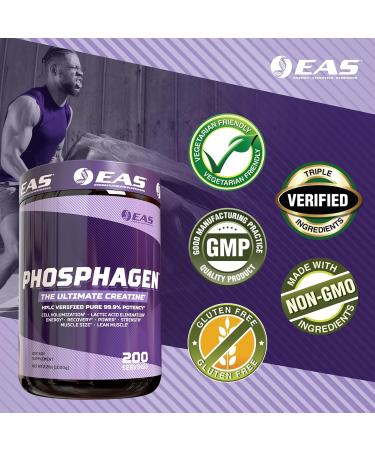 EAS Phosphagen Ultimate Creatine Powder | Power, Strength, Muscle Size, & Cell Volumization | Pure 99.9% Potency | 200 Servings (Unflavored) 2.2 Pound (Pack of 1) - Buy Online on GoSupps.com