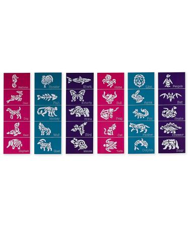 Vanli's Temporary Tattoo Marker Kit - 4 Black Pens & 30 Stencil Papers - Buy Online on GoSupps.com