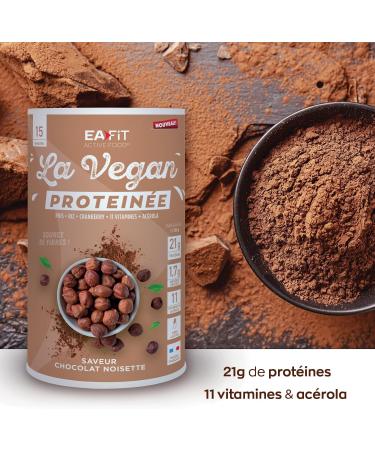  Eafit Eafit LA VEGAN PROTEIN - Chocolate/Hazelnut Flavor - 15 Shakers - 21g Protein - 11 Vitamins and Acerola - Source of Fiber - Lactose-Free - Gluten-Free - No Artificial Colors - No Preservatives - Buy Online on GoSupps.com