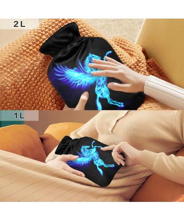 2L Hot Water Bottle with Lid | Flying Pegasus Pain Relief Bag for Warm Hands & Feet - Winter Essential - Buy Online on GoSupps.com