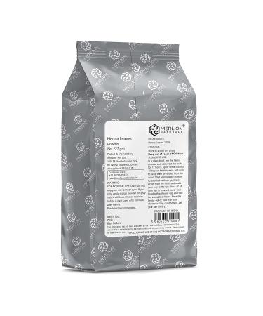Merlion Naturals Lawsonia Inermis Bio-Henna Powder - 100% Organic & USDA NOP Certified - 227g for Natural Hair Color & Care - International Shipping Available - Buy Online on GoSupps.com
