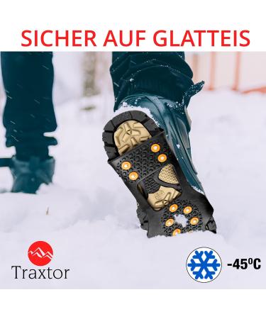 Traxtor Anti-Slip Winter Shoes with Crampons - Ice & Snow Footwear with 15 Replacement Spikes (EU Size 36-40) - Shop Internationally! - Buy Online on GoSupps.com