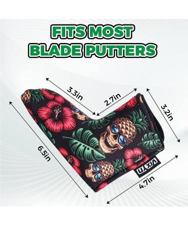 VIXYN Blade Putter Cover - Premium Pineapple Skull Design - Fleeced Lined Headcover for Golf Putters - Buy Online on GoSupps.com