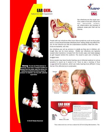 Ear OXM- Natural Ear Aches & Infection Drops (1 Bottle 15 ml) - Buy Online on GoSupps.com