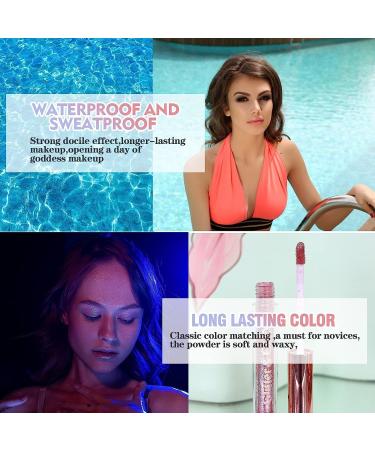 Nivofu 10 Colors Metallic Liquid Glitter Eyeshadow Makeup Set for Women Girl Long Lasting Waterproof Quick Drying Eye Shadow Make Up Kits Matte Shimmer Naked Smokey Eye Looks - Buy Online on GoSupps.com