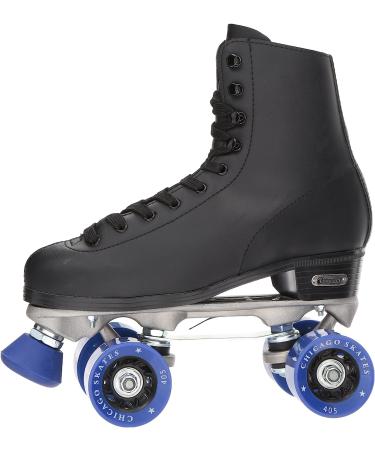 CHICAGO SKATES Men's Classic Roller Skates - Premium Black Quad Rink Skates - Size 8 - Buy Online on GoSupps.com