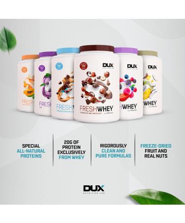 DUX NUTRITION Fresh Whey Protein - Chocolate & Peanut Butter - 20g Protein Amino Acids & Brazilian Fruits - 32oz Pre/Post-Workout Supplement - Buy Online on GoSupps.com