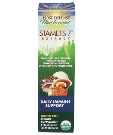 Fungi Perfecti Stamets 7 Extract Daily Immune Support 1 fl oz (30 ml)