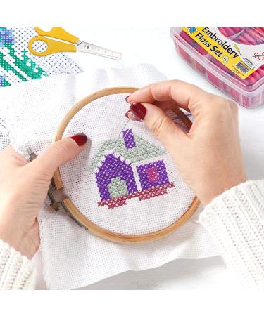 INSCRAFT 403 Pack Embroidery Floss Set - 250 Colors Cross Stitch Thread with 153 Pcs Tools in 4-Tier Storage Box - Buy Online on GoSupps.com