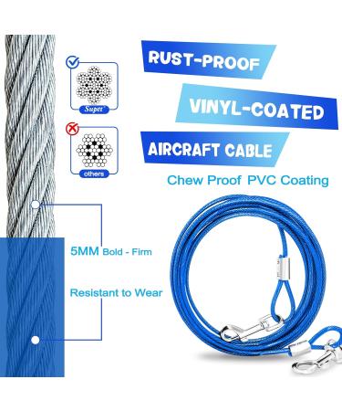 Super Floor Anchor Dog Leash - 10m Blue Earth Anchor & Skewers for Large Dogs | Best Dog Beach Accessories - Buy Online on GoSupps.com