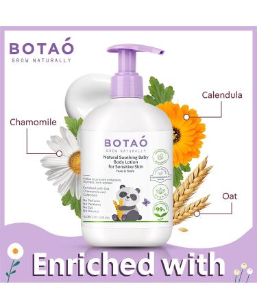 BABY Natural Soothing Body Lotion for Sensitive Skin | Oat, Chamomile & Calendula | 99% Natural | Vegan | Face & Body - Buy Online on GoSupps.com