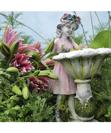Solar Fairy Statue Solar Fairy Garden Ornaments Outdoor Solar Lights Fairy Figurine Resin Angel Garden Ornaments for Patio Yard Lawn Porch Decor - Buy Online on GoSupps.com