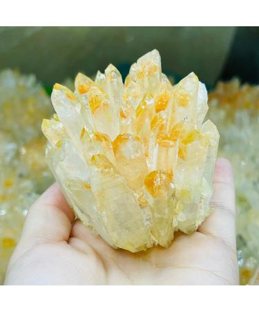 Natural Lemon Yellow Quartz Crystal Cluster Rock Stones Reiki Specimen Home Decor Home Goods 400-500g 1 Piece - Buy Online on GoSupps.com