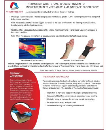 Thermoskin Left X-Large Wrist Brace | Hand & Carpal Tunnel Support with Dorsal Stay - Beige - International Shipping Available - Buy Online on GoSupps.com