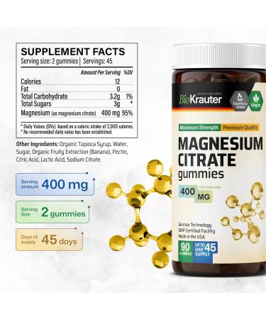 BIO KRAUTER Spearmint 250 Capsules & Magnesium 90 Gummies - Buy Online on GoSupps.com
