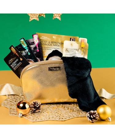 7th Heaven RenewYou Golden Luxury Skincare Gift Set - Contains a Variety of Face Masks to Cleanse and Hydrate Skin Gold Cosmetic Bag and Soft Cleansing Face Cloth - Buy Online on GoSupps.com