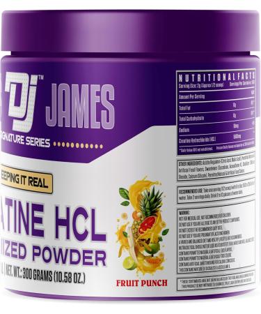 DENNIS JAMES Creatine HCL - Micronized Powder 150 Servings 300g | Fruit Punch Flavor | Premium International Shipping - Buy Online on GoSupps.com