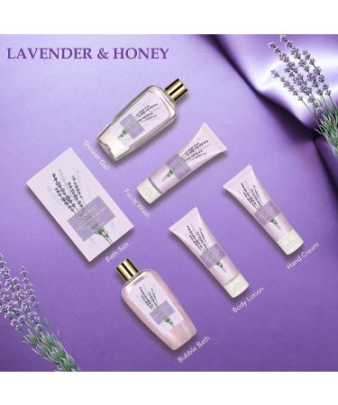 26Pcs Large Spa Basket: Unique Gifts for Women, Mother's Day & Birthday Gift Basket with Lavender & Honey - Luxurious Relaxing Home Spa Kit for Ladies - Buy Online on GoSupps.com