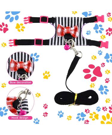 2-Piece Small Animal Harness and Leash Set for Walking - Comfort Padded Vest for Guinea Pig, Hamster, Ferret - S Blue/Black - Buy Online on GoSupps.com