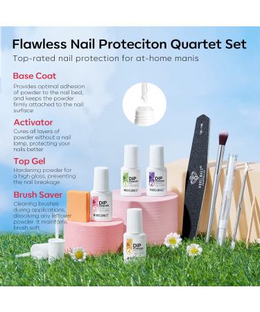 Modelones Dip Powder Nail Kit - 30 Colors Acrylic Dipping Powder Set for DIY Manicure | Hot Pink Magenta Lemon Green | Includes Top/Base Coat & Activator - Buy Online on GoSupps.com