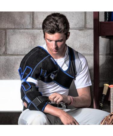 Shock Doctor Ice Recovery Shoulder Elbow Compression Wrap - Black S/M - Buy Online on GoSupps.com