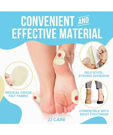 JJ CARE Callus Cushions (Pack of 50) - Oval Shape Callus Pads for Bottom of Foot - Soft Felt Foot Pads for Women - Callous Remover for Feet Pain Relief - Buy Online on GoSupps.com