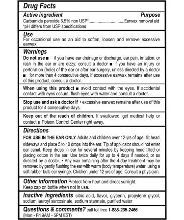 Earwax Removal Kit 6.5% Carbamide Peroxide | Made in USA | Drops & Bulb Syringe | 0.5oz - Buy Online on GoSupps.com