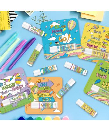 24 Pcs Oh The Places You' ll Go Gift Bulk Lip Balm Oh The Places You' ll Go Party Favors Graduation Lip Care Travel Size Moisturizing and Nourishing Lip Balm Gifts for Women Birthday Classroom Office - Buy Online on GoSupps.com
